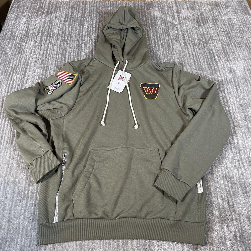 Washington Commanders Sweatshirt Mens Medium Green NFL Nike Salute To Service